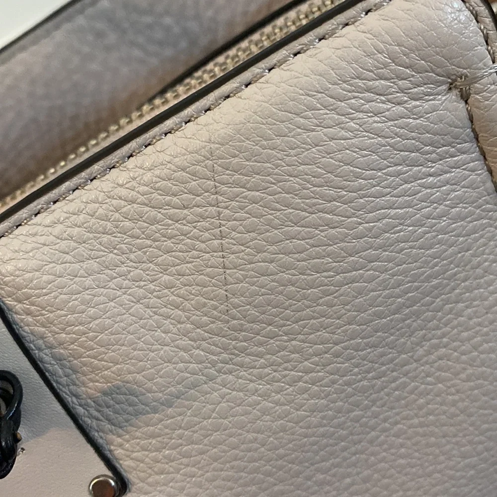 Rebecca Minkoff Bree Large Top Zip Leather Satchel In Putty